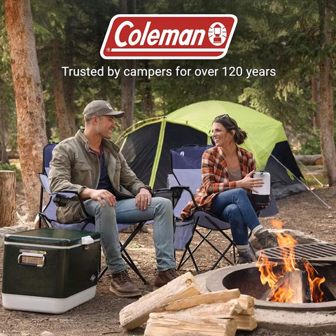 Camping Chair with Built-In 4-Can Cooler, Gray-Grey