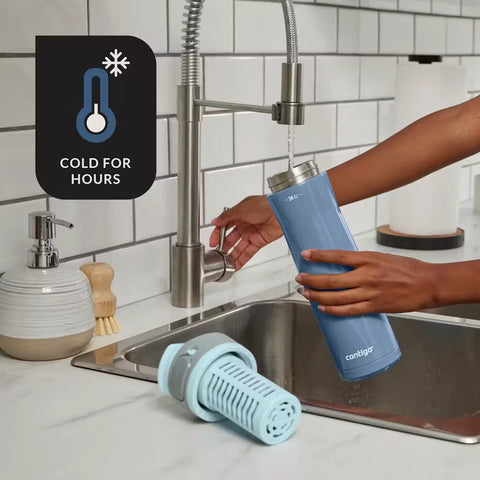 Contigo® Clybourn Freeflow Filtration Tritan Water Bottle with AUTOSEAL® LID, 24oz-Dark Ice