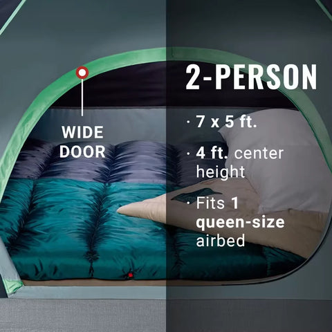 2-Person Skydome™ Camping Tent-Evergreen