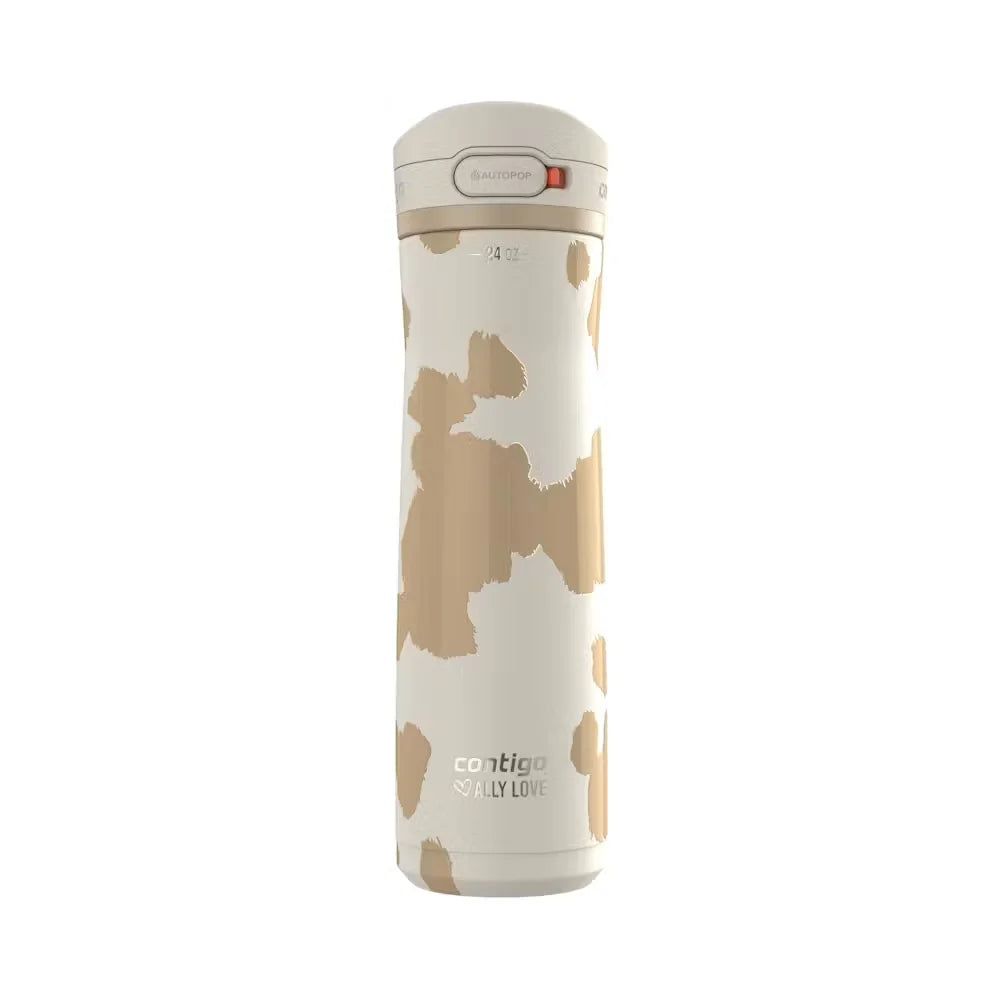 Contigo® x Ally Love Jackson Chill 2.0 Stainless Steel Water Bottle with AUTOPOP®  Lid, 24oz-Oatmilk