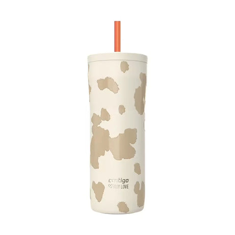 Contigo® x Ally Love Streeterville 2.0 Stainless Steel Tumbler with Straw, 24oz-Oatmilk