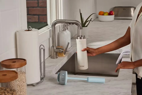 Contigo® Wells Chill Stainless Steel Filter Water Bottle with AUTOSPOUT® Straw Lid, 24 Oz.-Salt