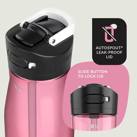 Contigo® Ashland 2.0, Water Bottle with AUTOSPOUT® Lid, 32oz-Azalea