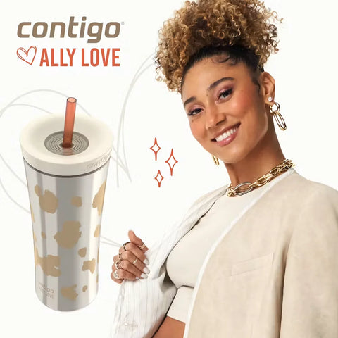 Contigo® x Ally Love Streeterville AUTOCLOSE® Shake & Go® Tumbler, 20oz-Oatmilk