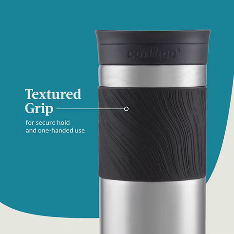 Contigo® Byron 2.0 Stainless Steel Travel Mug with SNAPSEAL™ Lid and Grip, 24oz-Stainless Steel