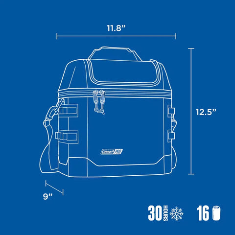 Coleman® Pro 16-Can Soft Cooler-Blue Sky