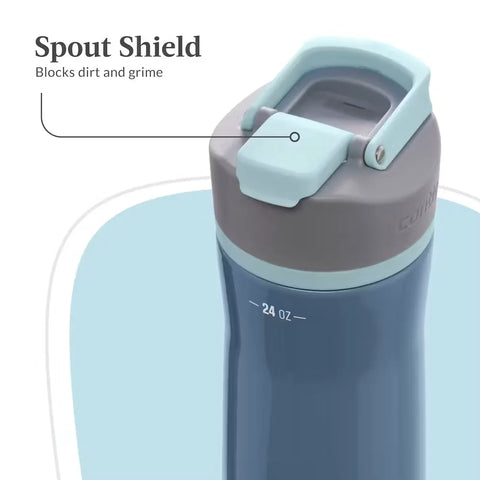 Contigo® Clybourn Chill Freeflow Filtration Stainless Steel Water Bottle with AUTOSEAL® Lid, 24oz-Dark Ice