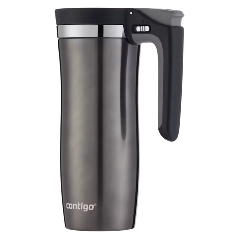 Contigo® Handled AUTOSEAL® Stainless Steel Travel Mug with Easy-Clean Lid, 16oz-Gunmetal