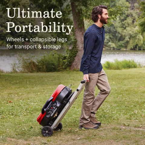 RoadTrip® 285 Portable Stand-Up Propane Grill-Red