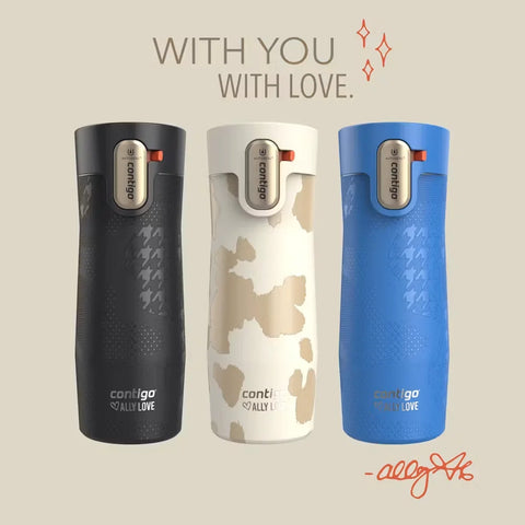 Contigo® x Ally Love West Loop 3.0 Stainless Steel Travel Mug with AUTOSEAL® Easy-Clean Lid, 16oz-Stellar Jay