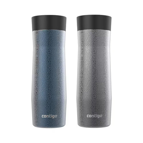 Contigo® West Loop 3.0 Stainless Steel Travel Mug with AUTOSEAL® Lid, 20oz, 2-Pack-Crystal Blueberry & Crystal Sake