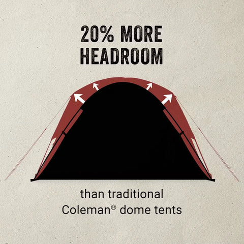 Skydome™ 8-Person Camping Tent with Screen Room, Rock Grey