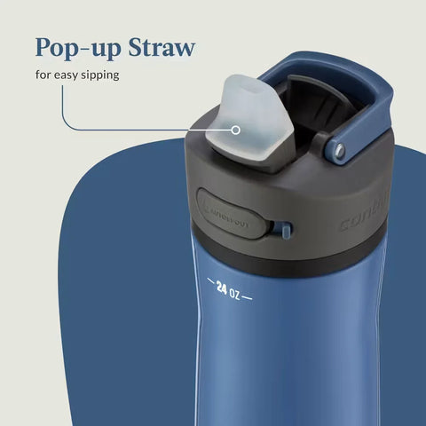 Contigo® Ashland Chill 2.0 Stainless Steel Water Bottle with AUTOSPOUT® Lid, 24oz-Blue Corn