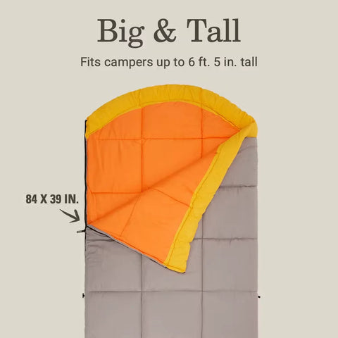 Arch Bay™ 15°F Big & Tall Sleeping Bag-Rock