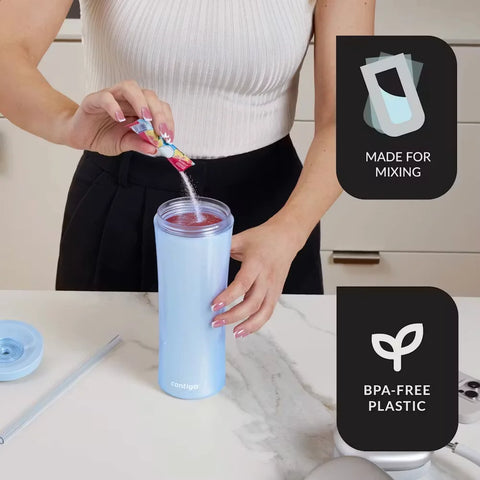Contigo® AUTOCLOSE® Shake & Go® 20oz, Tumbler, Glacier-Glacier