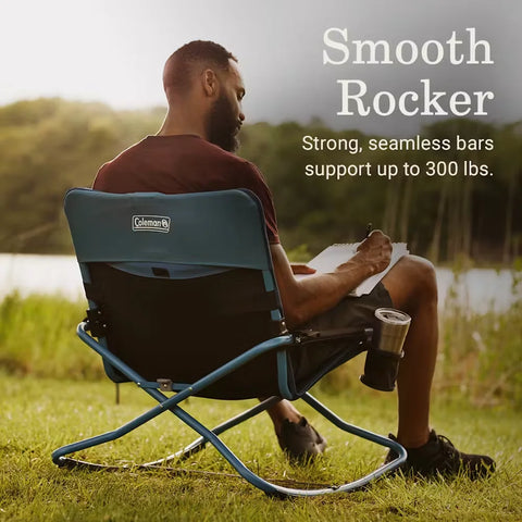 Cross Rocker Outdoor Rocking Chair-Ocean