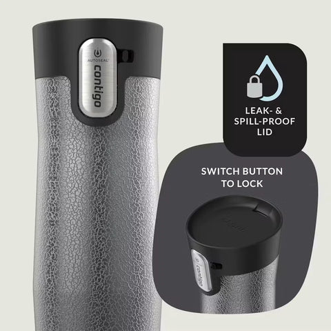 Contigo® West Loop 3.0 Stainless Steel Travel Mug with AUTOSEAL® Lid, 24oz-Crystal Blueberry
