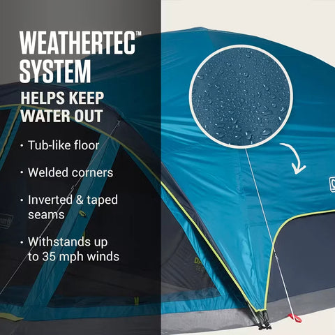 Skydome™ 8-Person Screen Room Camping Tent with Dark Room™ Technology