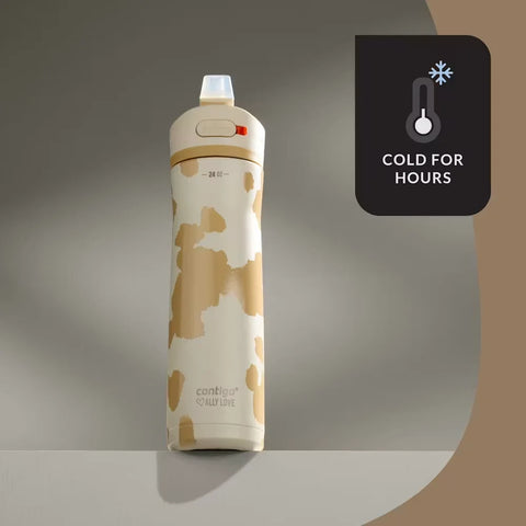 Contigo® x Ally Love Ashland Chill 2.0 Stainless Steel Water Bottle with AUTOSPOUT® Lid, 24oz-Oatmilk