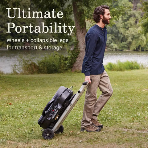 RoadTrip® 285 Portable Stand-Up Propane Grill-Black