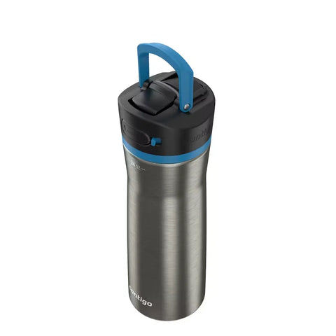 Contigo® Ashland Chill 2.0 Stainless Steel Water Bottle with AUTOSPOUT® Lid, 24oz-Blue Poppy Trim