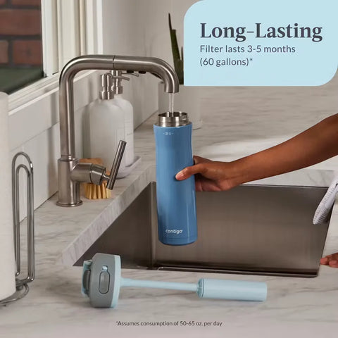 Contigo® Replacement Filter for Wells Water Bottle with Filtration Straw, 1-Pack-Purity