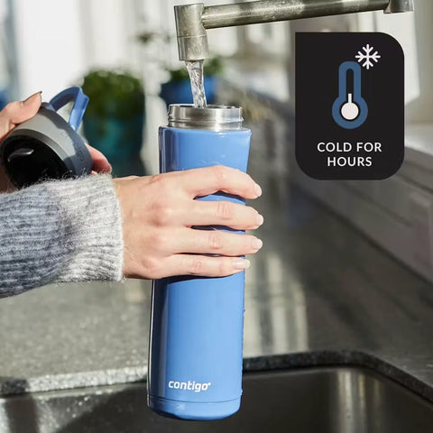 Contigo® Ashland Chill 2.0 Stainless Steel Water Bottle with AUTOSPOUT® Lid, 24oz-Licorice