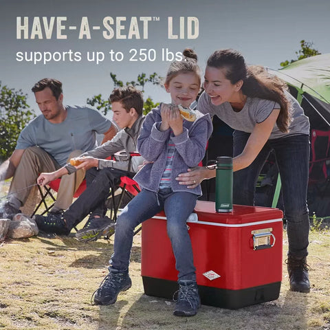 Vintage 54-Quart Steel Belted® Cooler-Red