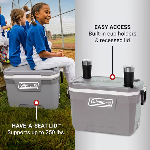 Classic Series 52-Quart Hard Cooler-Rock Grey