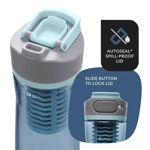 Contigo® Clybourn Freeflow Filtration Tritan Water Bottle with AUTOSEAL® LID, 24oz-Dark Ice