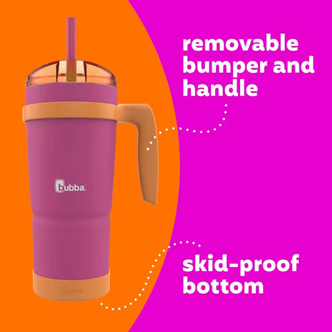bubba Envy S Tumbler with Handle, Bumper and Straw, 32oz-Gdragon Fruit Mango