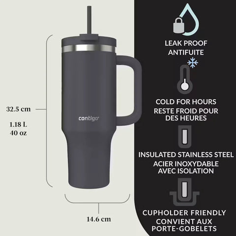 Streeterville Tumbler, 40oz -Darkstone