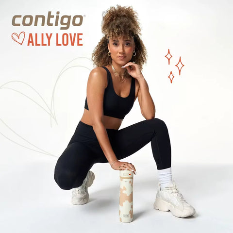 Contigo® x Ally Love Ashland Chill 2.0 Stainless Steel Water Bottle with AUTOSPOUT® Lid, 24oz-Oatmilk