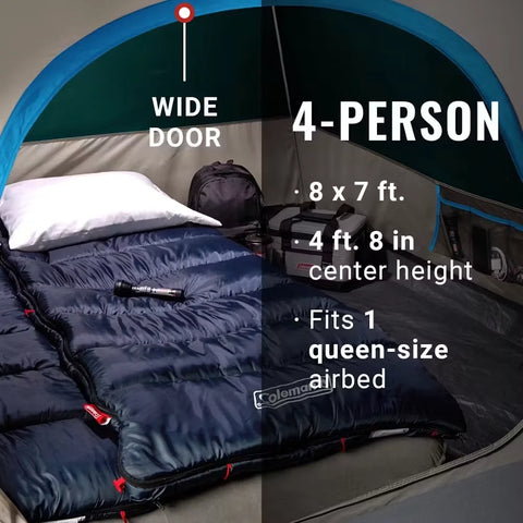 4-Person Skydome™ Camping Tent-Evergreen