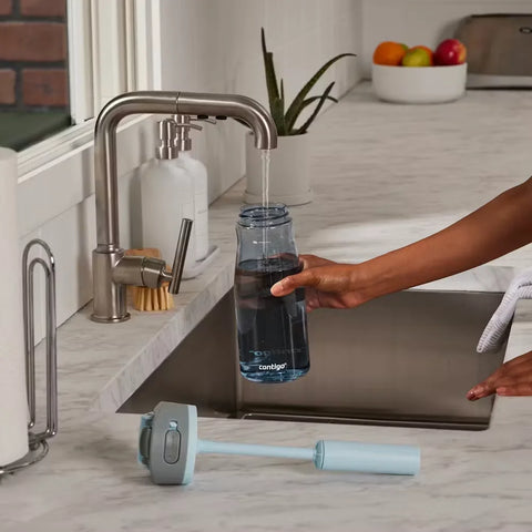 Contigo® Wells Plastic Filter Water Bottle with AUTOSPOUT® Straw Lid, 32 Oz.-Dark Ice