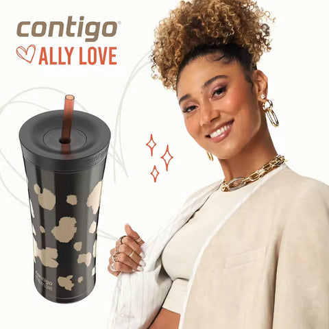 Contigo® x Ally Love Streeterville AUTOCLOSE® Shake & Go® Tumbler, 20oz-Licorice