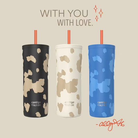 Contigo® x Ally Love Streeterville 2.0 Stainless Steel Tumbler with Straw, 24oz-Violet
