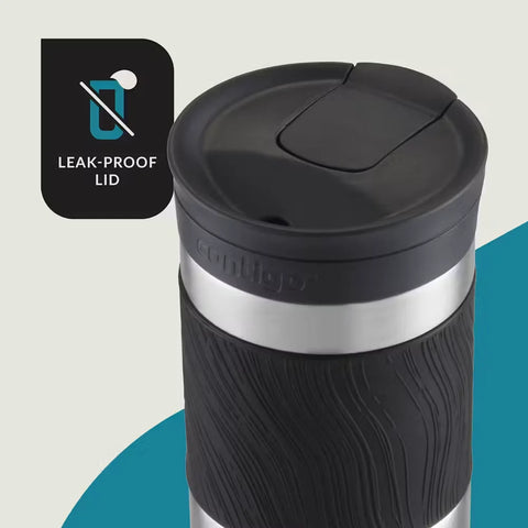 Contigo® Byron 2.0 Stainless Steel Travel Mug with SNAPSEAL™ Lid and Grip, 24oz-Stainless Steel
